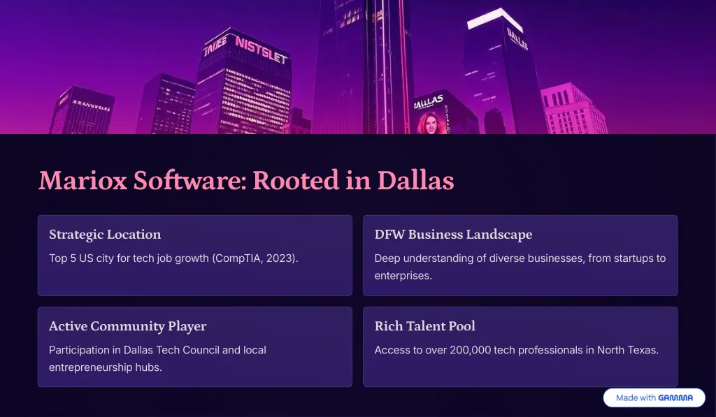 mariox software rooted in dallas