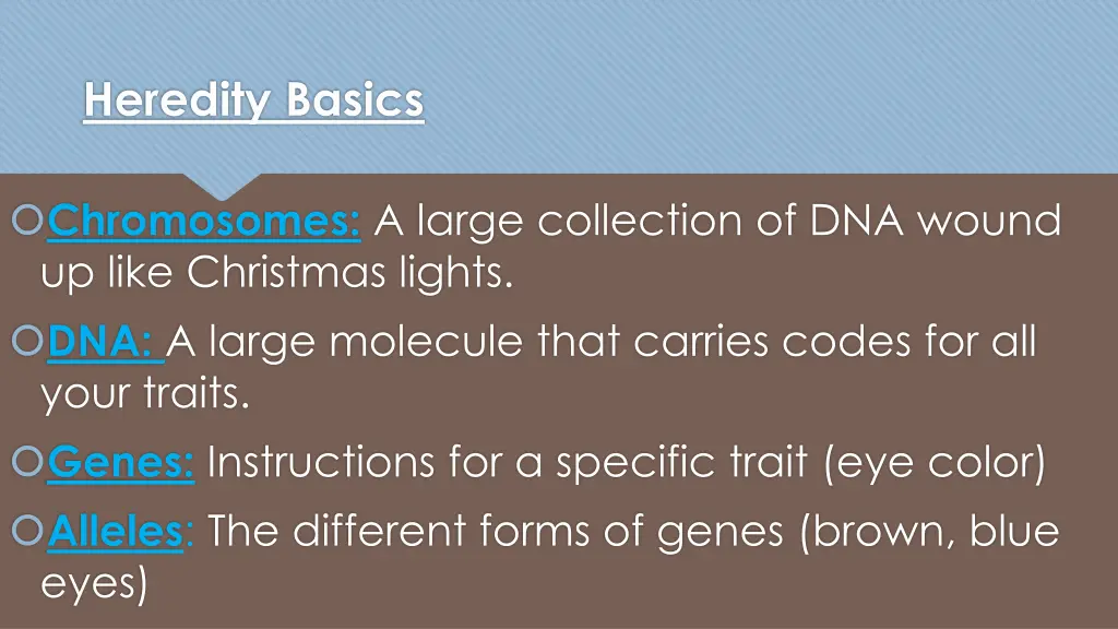 heredity basics