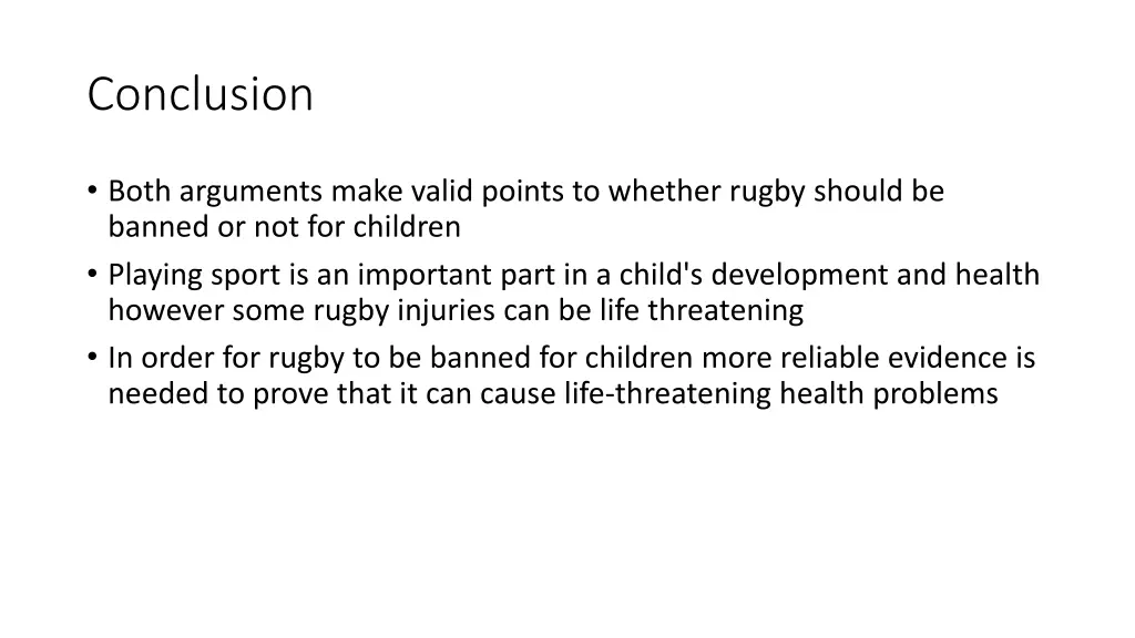 conclusion