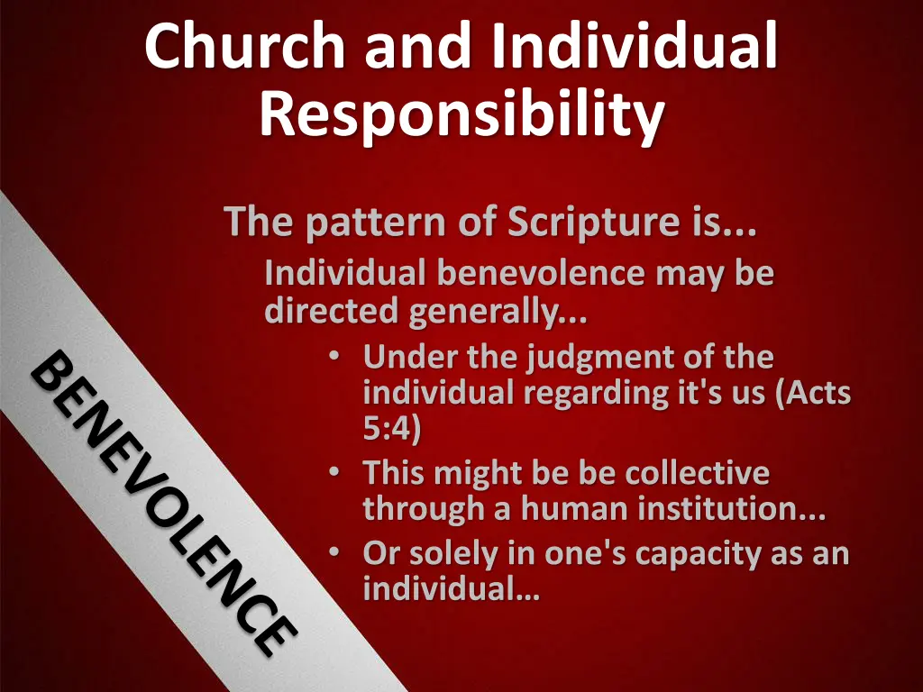 church and individual responsibility 10