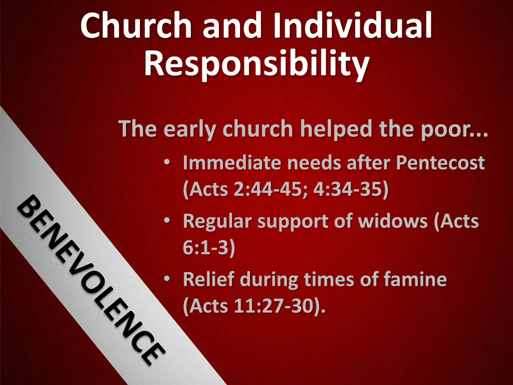 church and individual responsibility 2