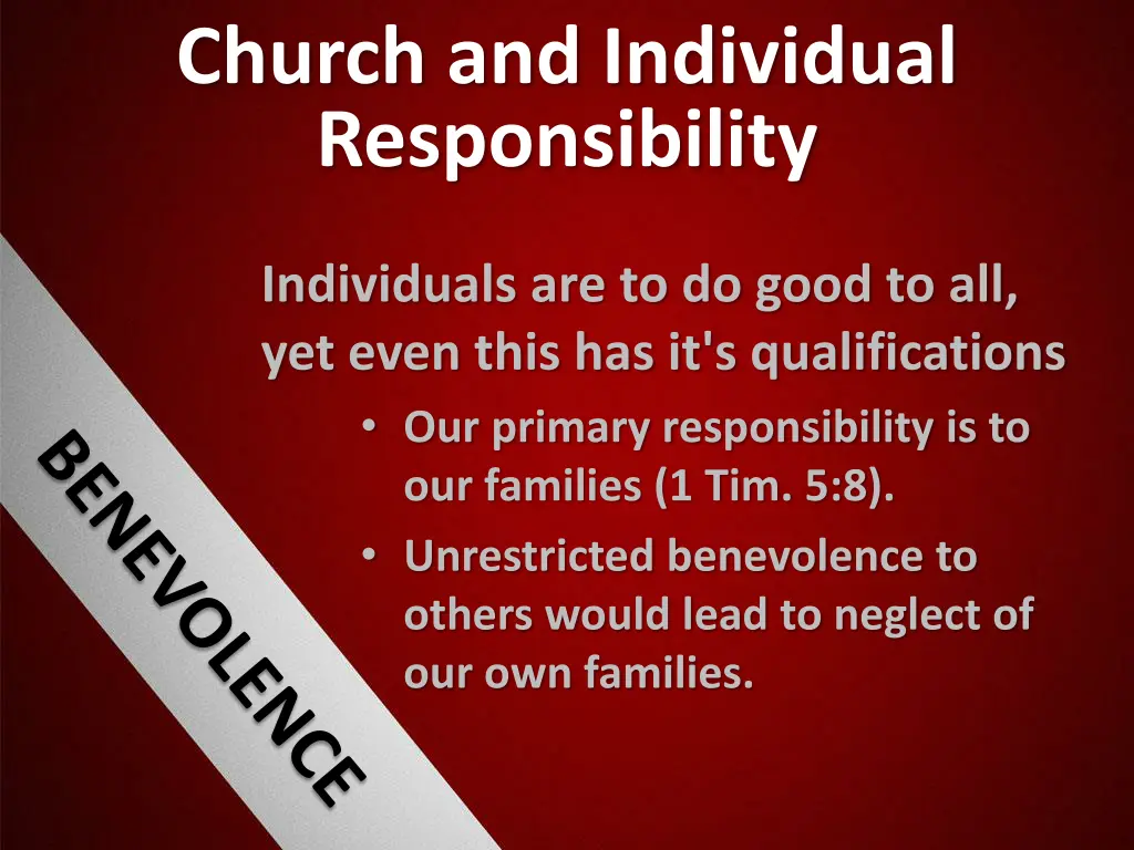 church and individual responsibility 5