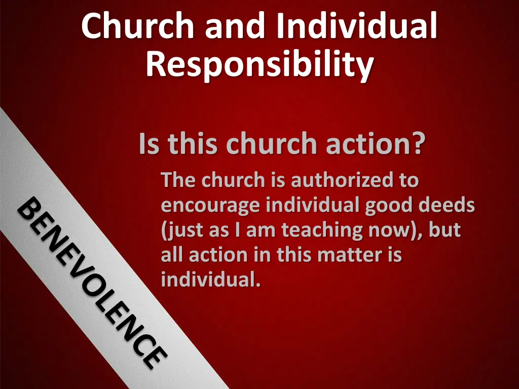 church and individual responsibility 7
