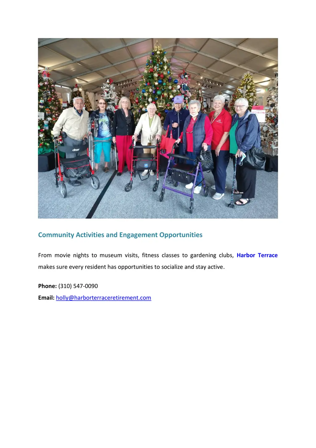 community activities and engagement opportunities