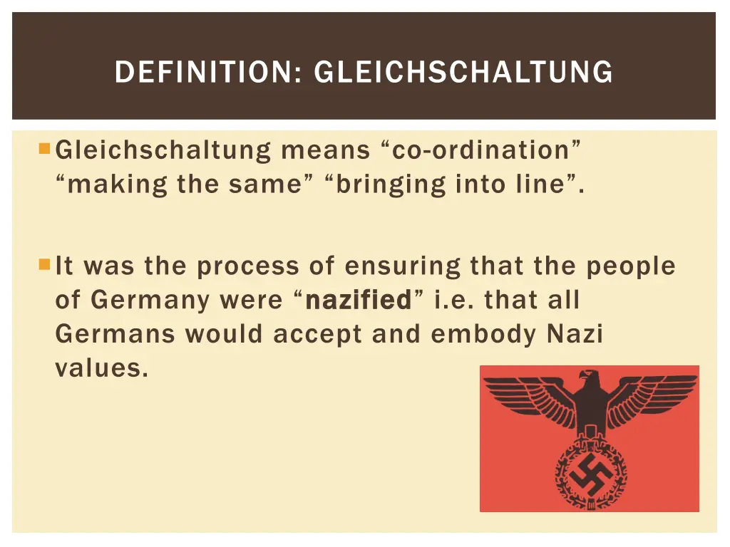 definition gleichschaltung