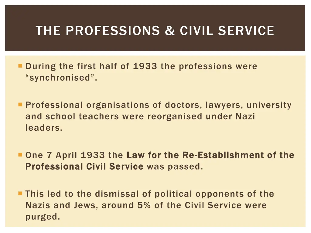 the professions civil service
