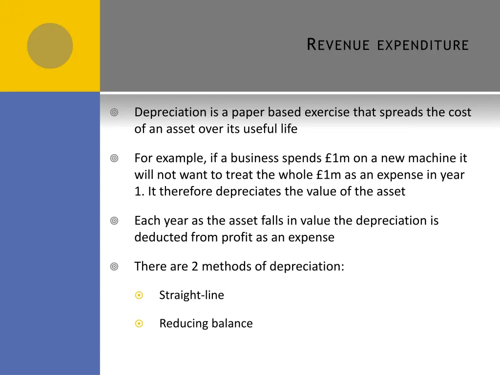 r evenue expenditure 1