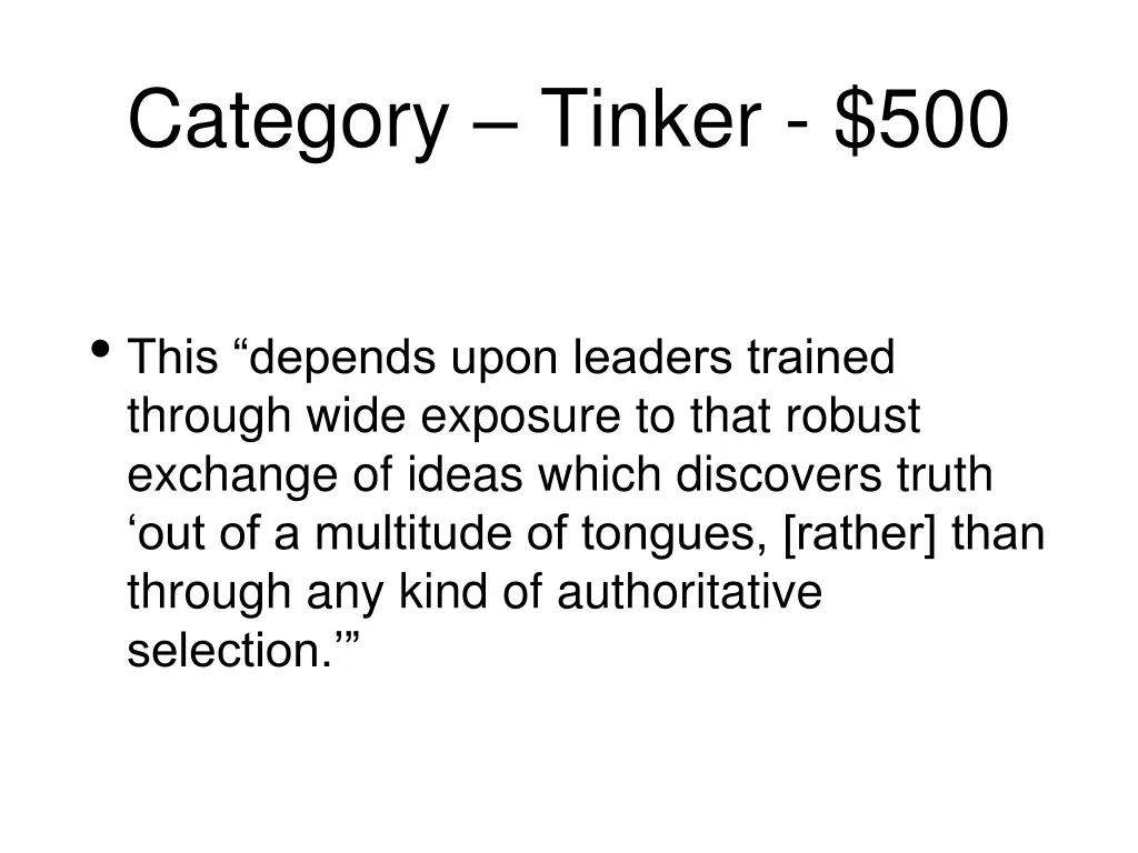 category tinker 500