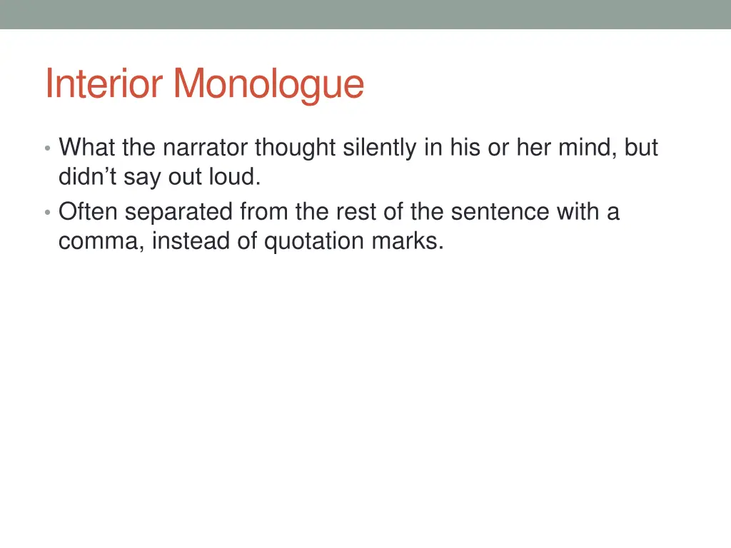 interior monologue