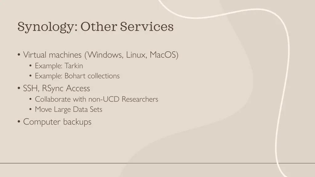 synology other services