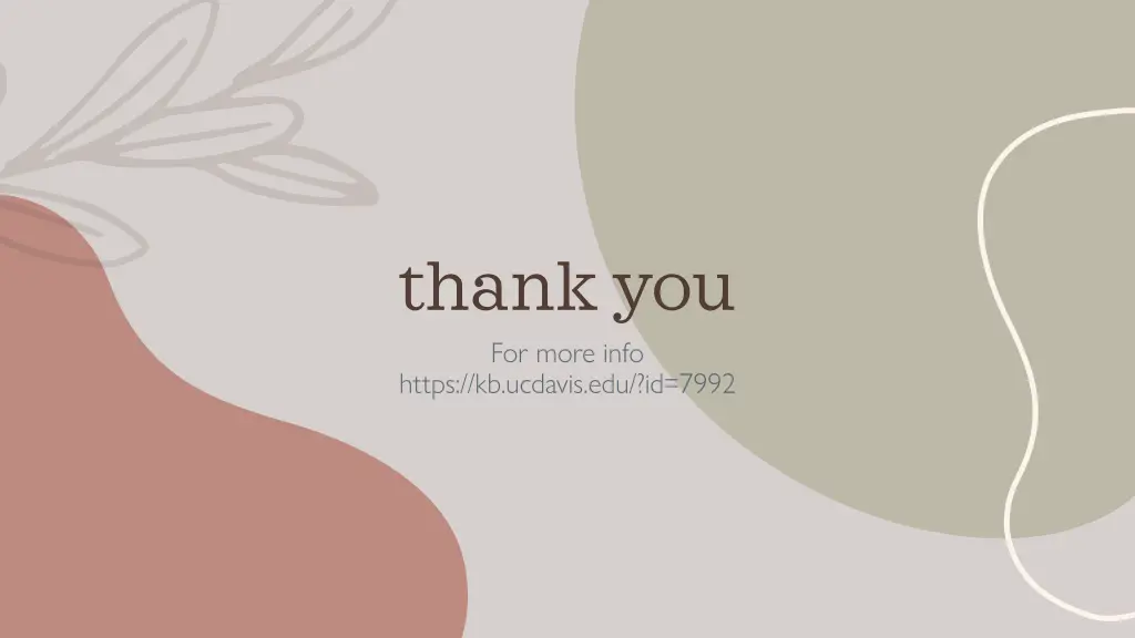 thank you for more info https kb ucdavis