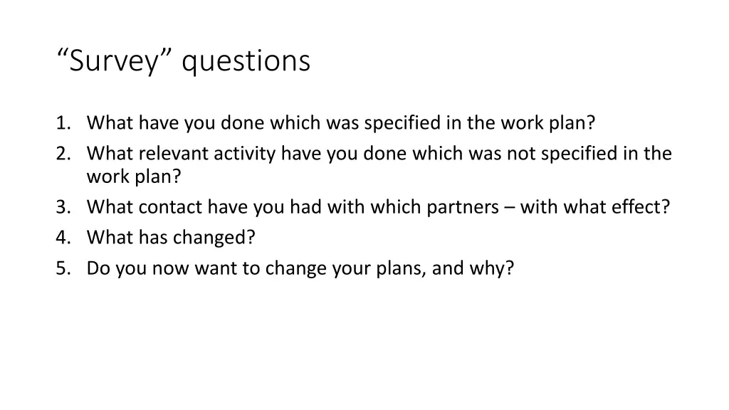 survey questions