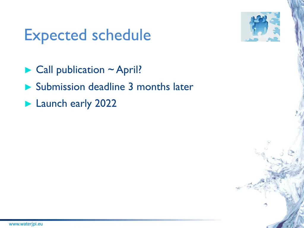 expected schedule