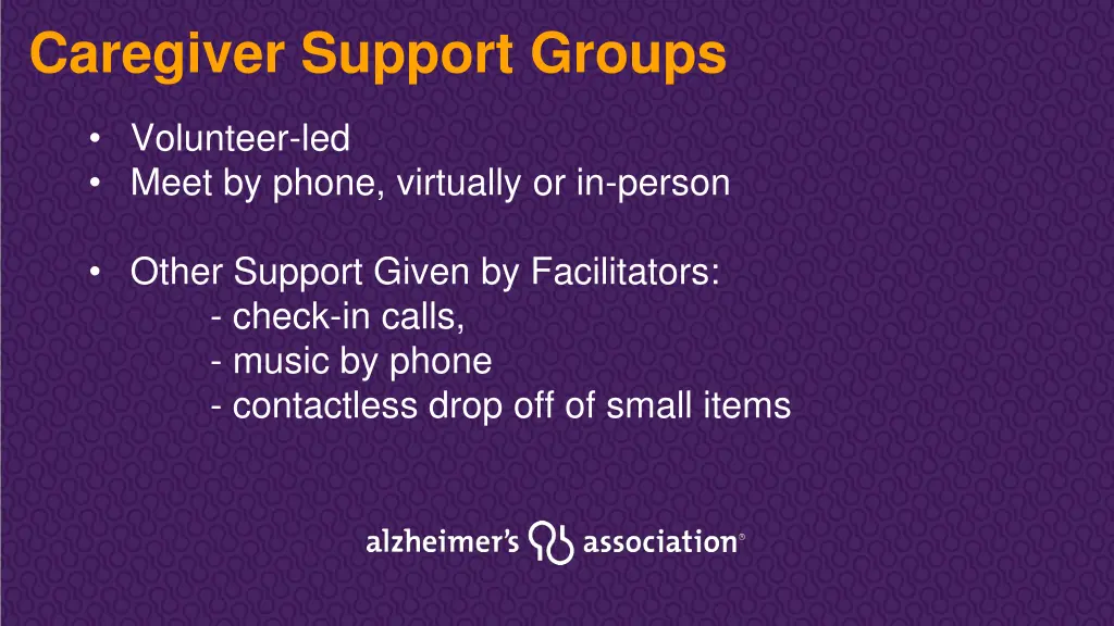 caregiver support groups