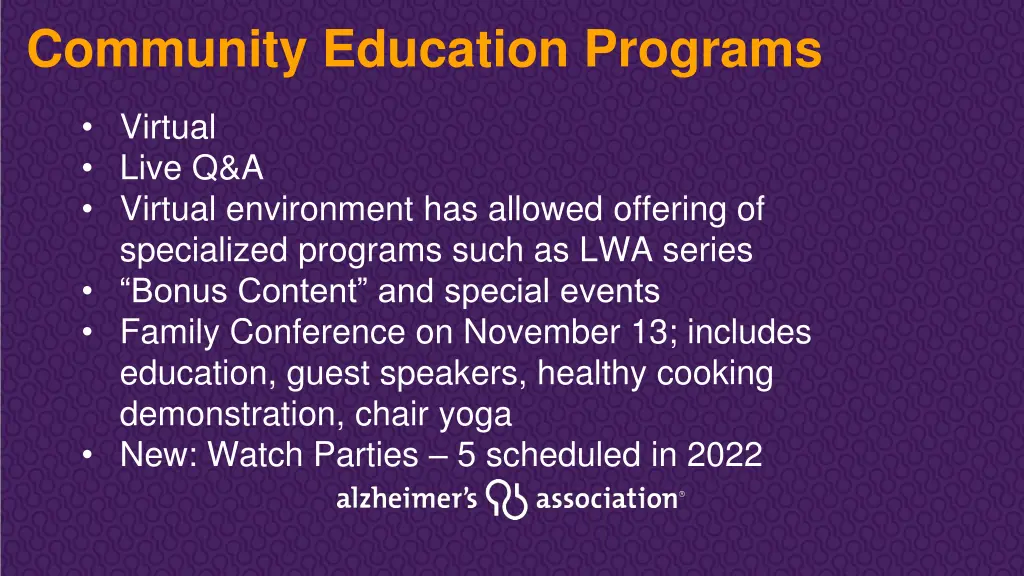 community education programs