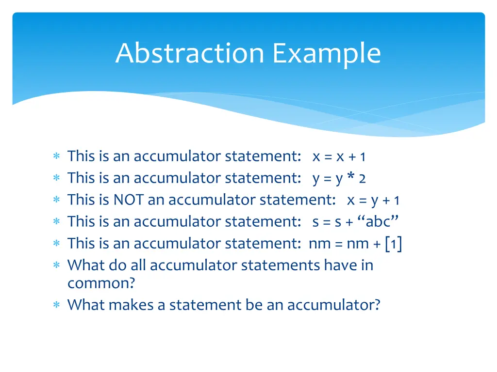 abstraction example