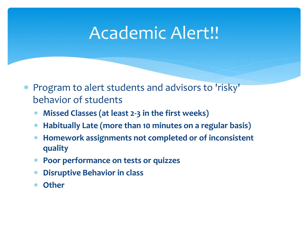 academic alert