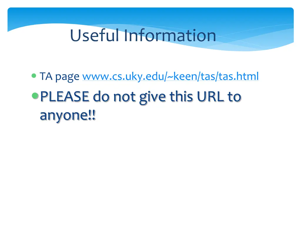 useful information