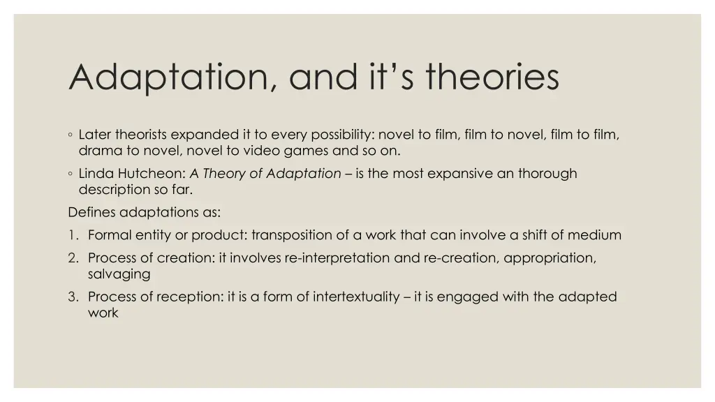 adaptation and it s theories 1