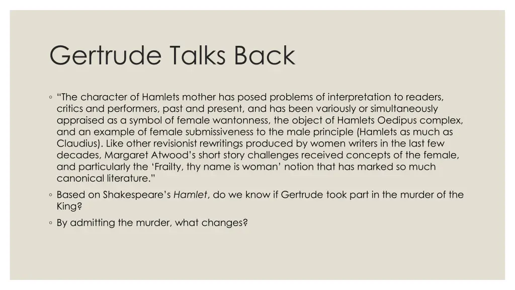 gertrude talks back 1