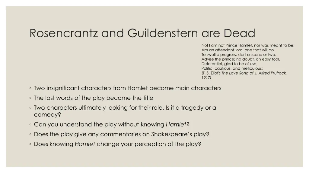 rosencrantz and guildenstern are dead