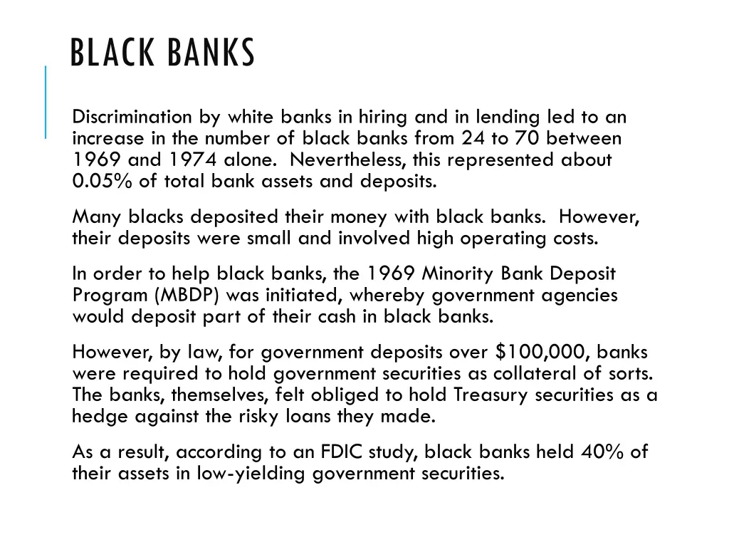 black banks