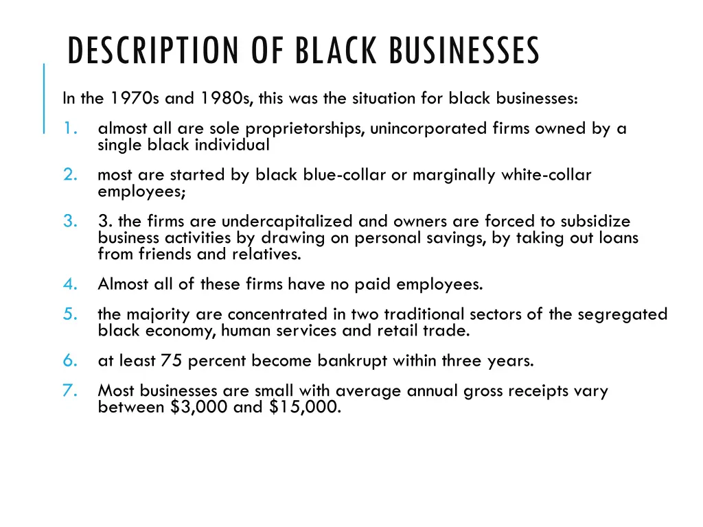 description of black businesses