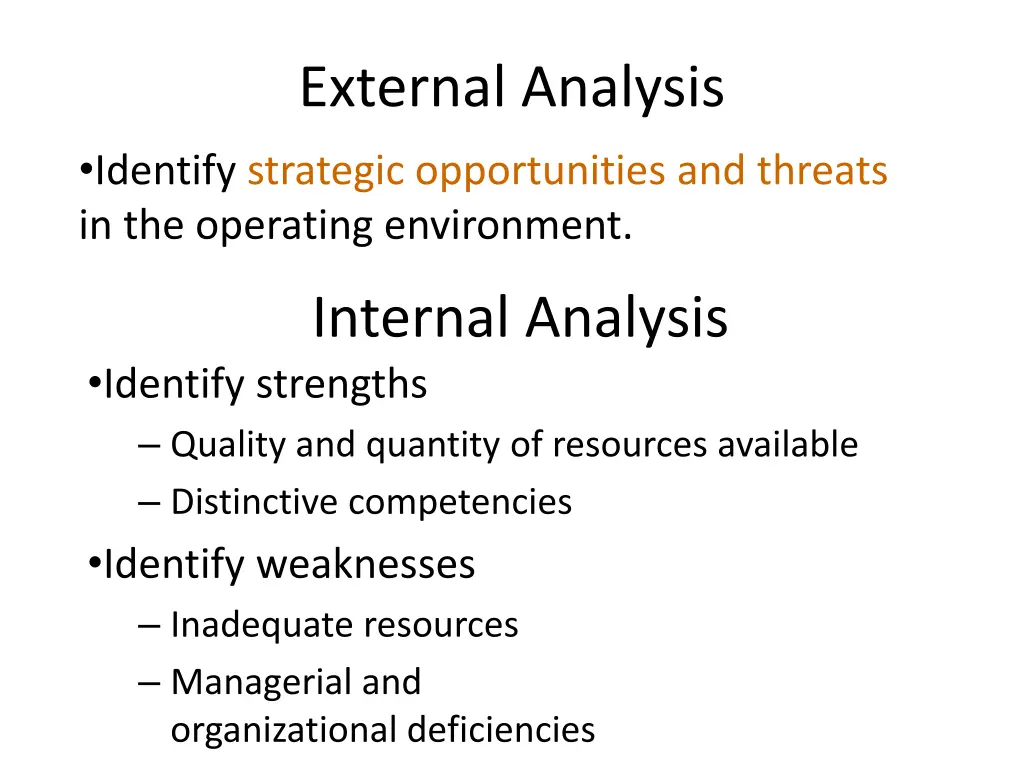 external analysis