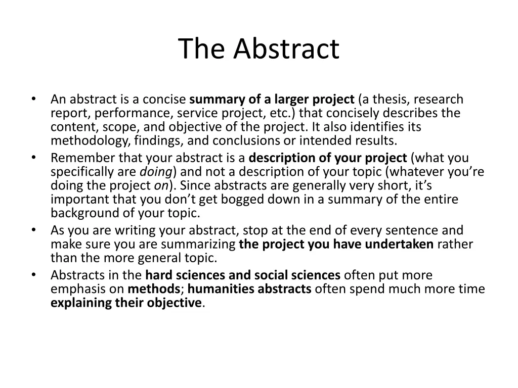 the abstract