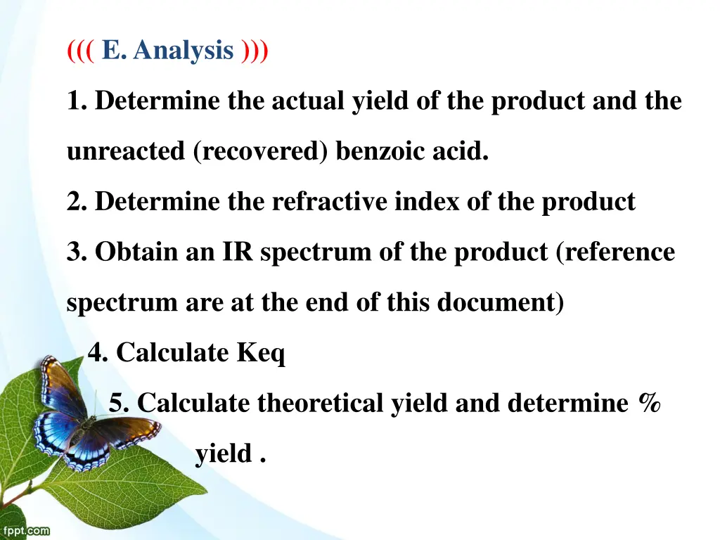 e analysis