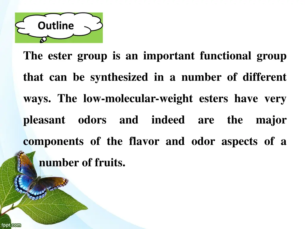 the ester group is an important functional group