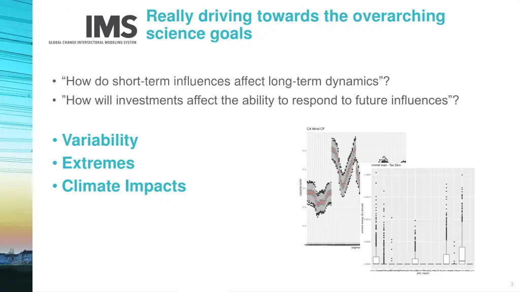 really driving towards the overarching science