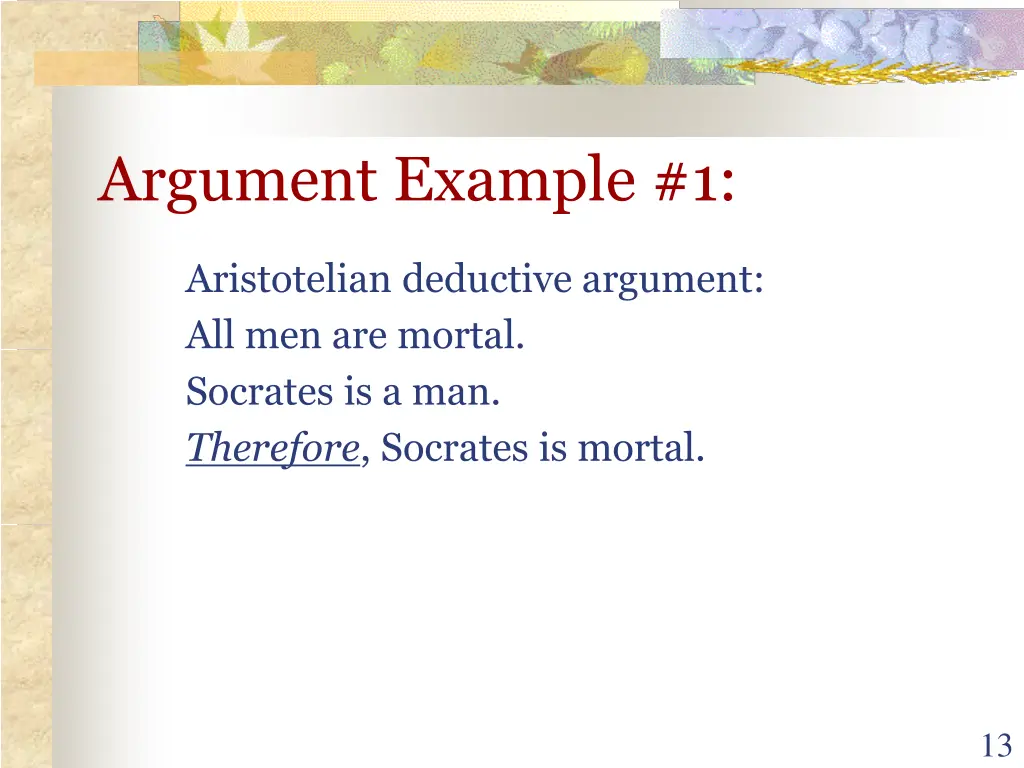 argument example 1