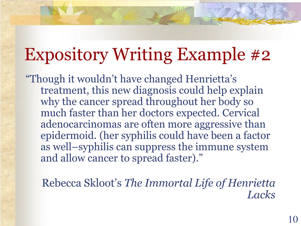 expository writing exa mple 2