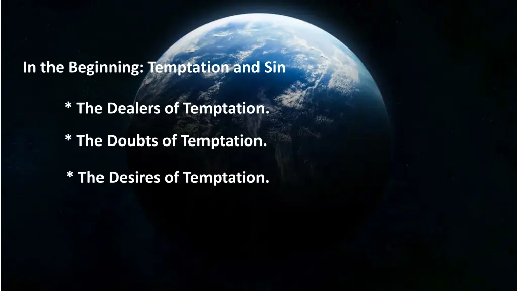in the beginning temptation and sin 2