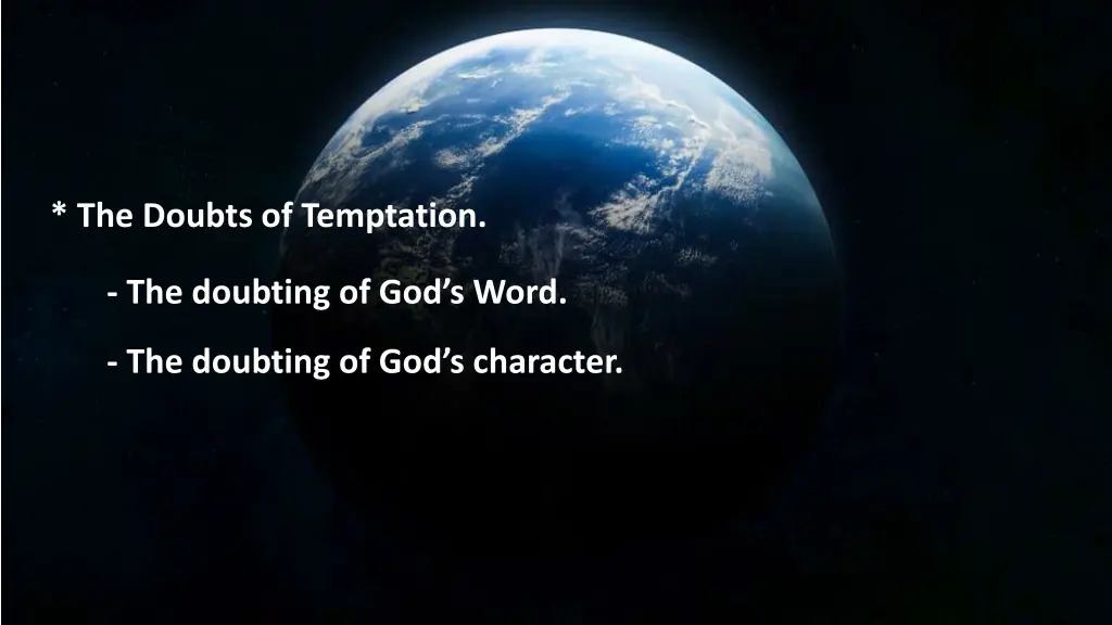 the doubts of temptation 1