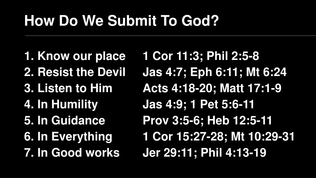 how do we submit to god