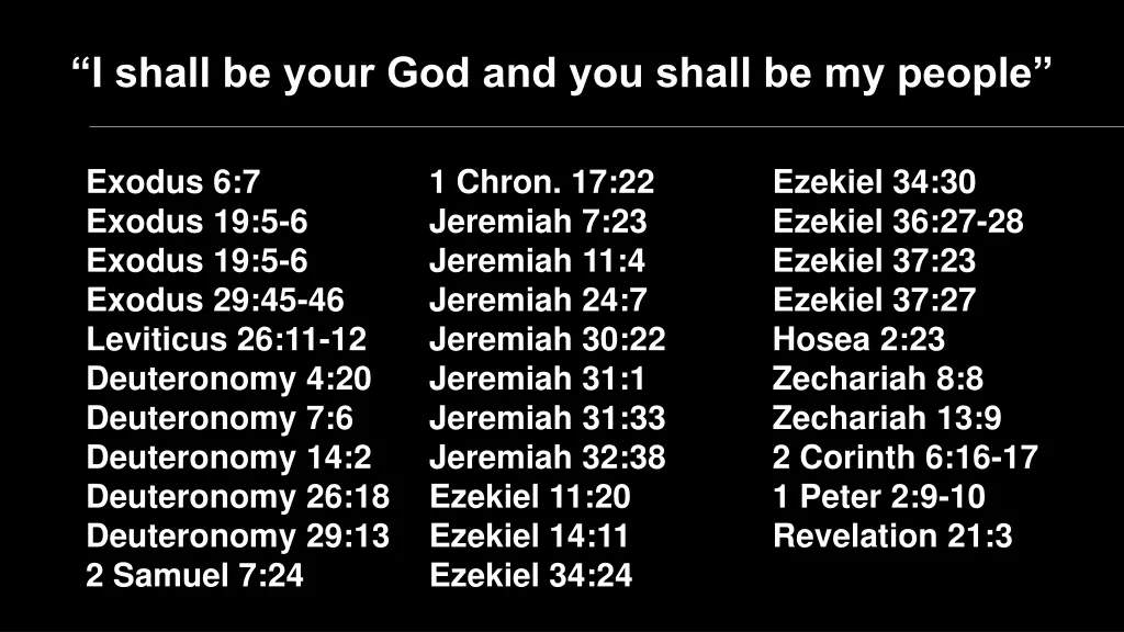 i shall be your god and you shall be my people