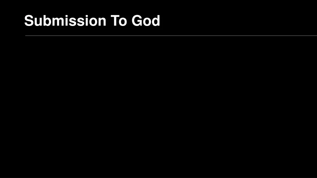 submission to god