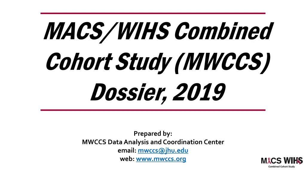 macs wihs combined cohort study mwccs dossier 2019
