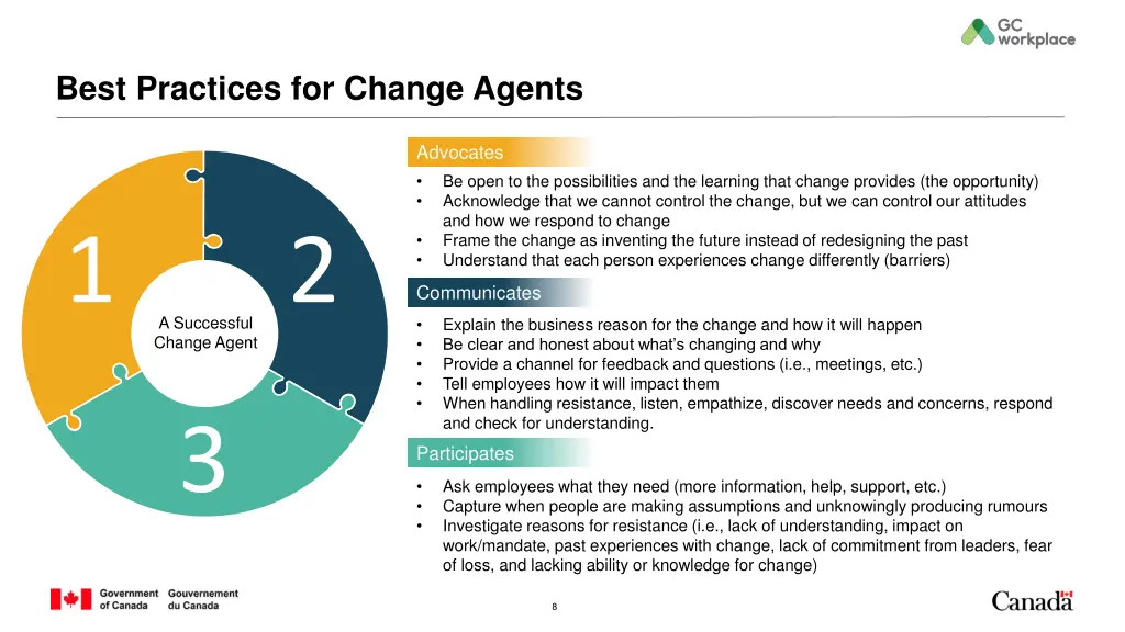 best practices for change agents