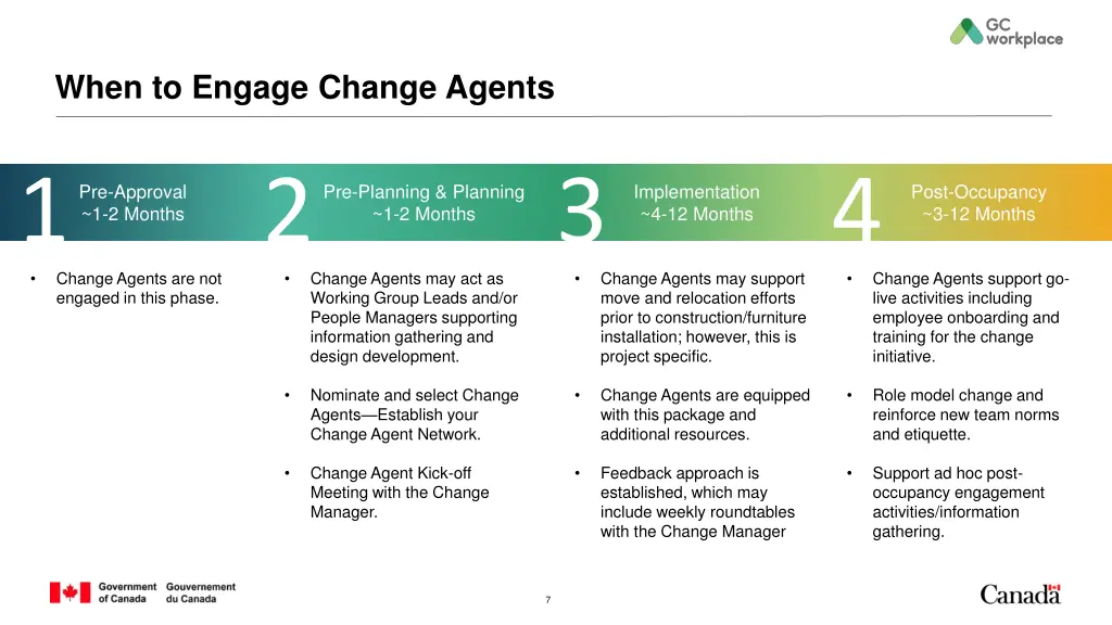 when to engage change agents