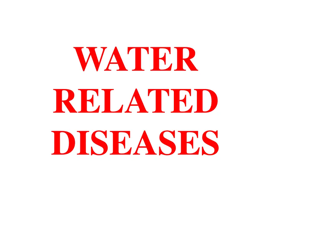 water related diseases