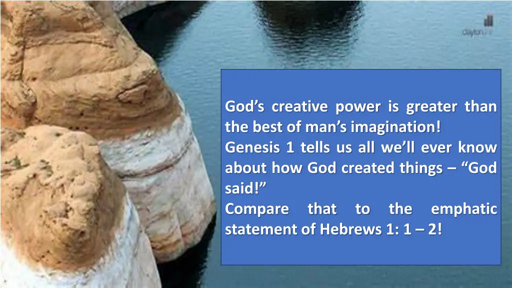 god s creative power is greater than the best