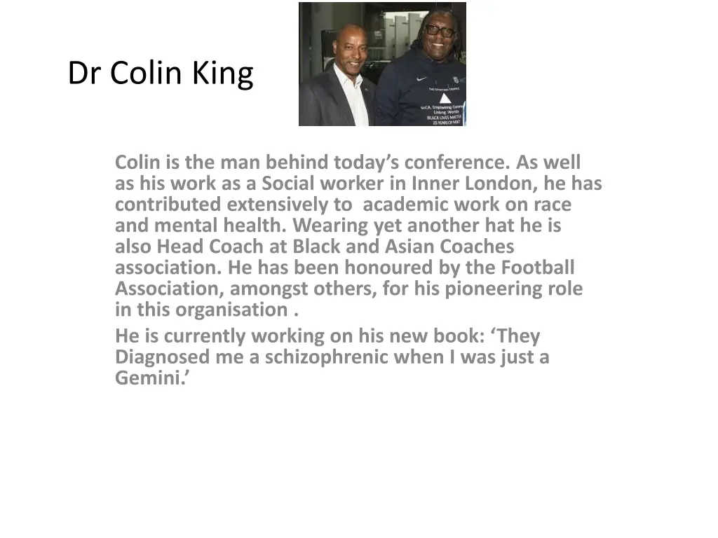 dr colin king