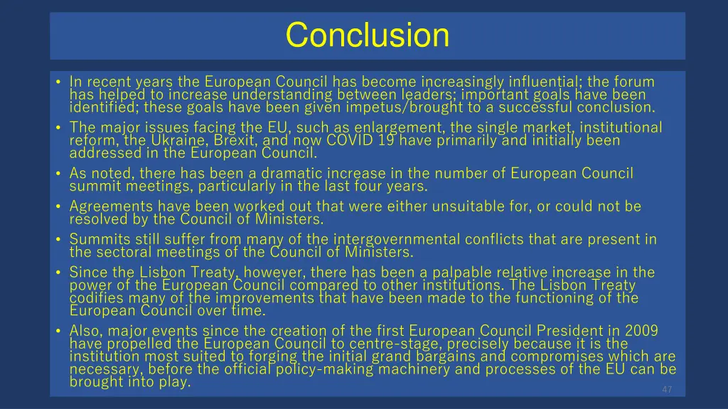 conclusion