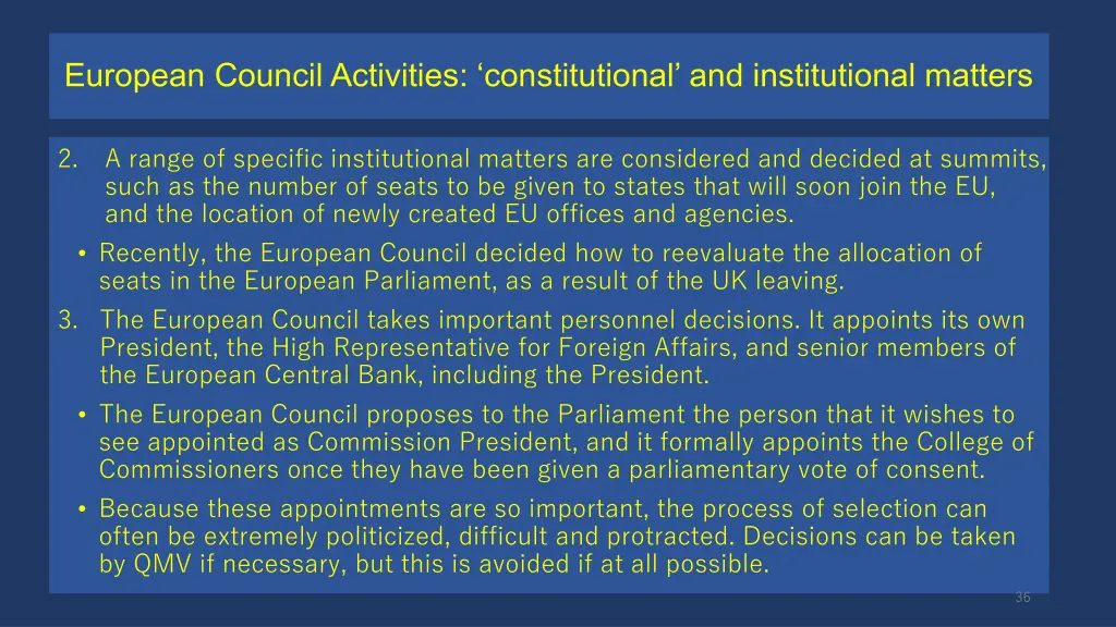 european council activities constitutional 1