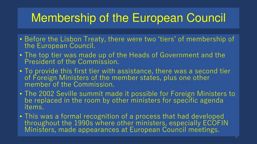 membership of the european council