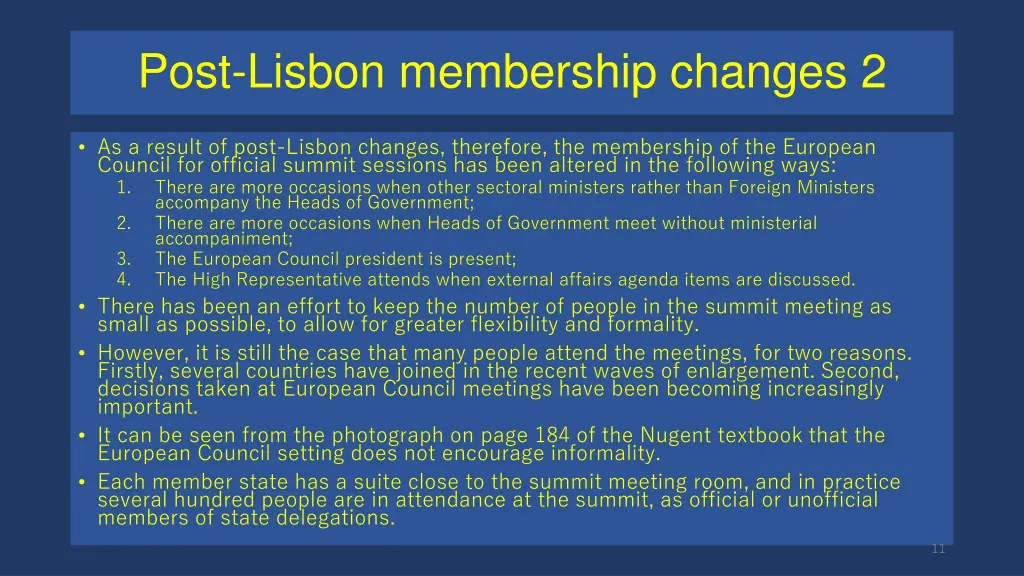post lisbon membership changes 2