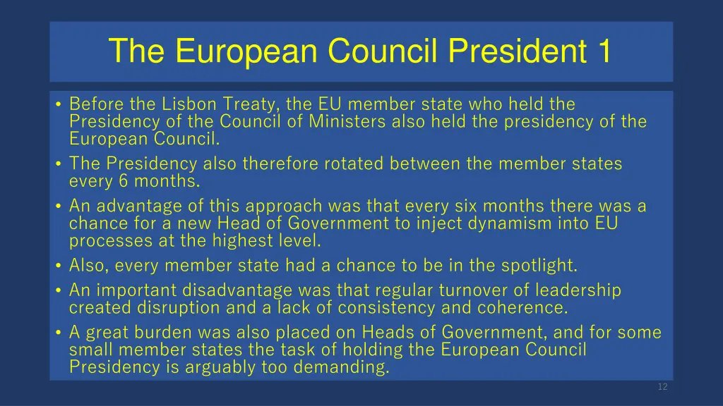 the european council president 1